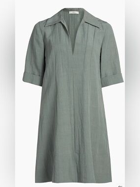 Vince
Short Sleeve A Line Short Dress
 Color: Clay Sage  👗 
SIZE: L
Size XL